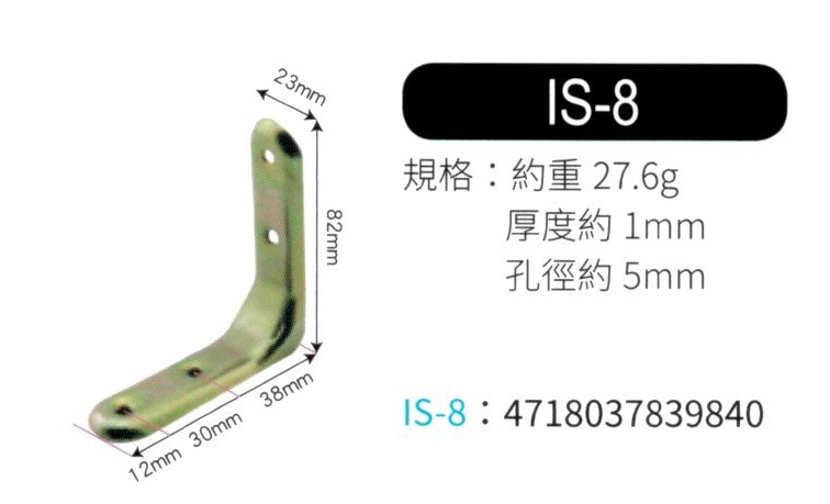 輔助補強鐵片  IS8