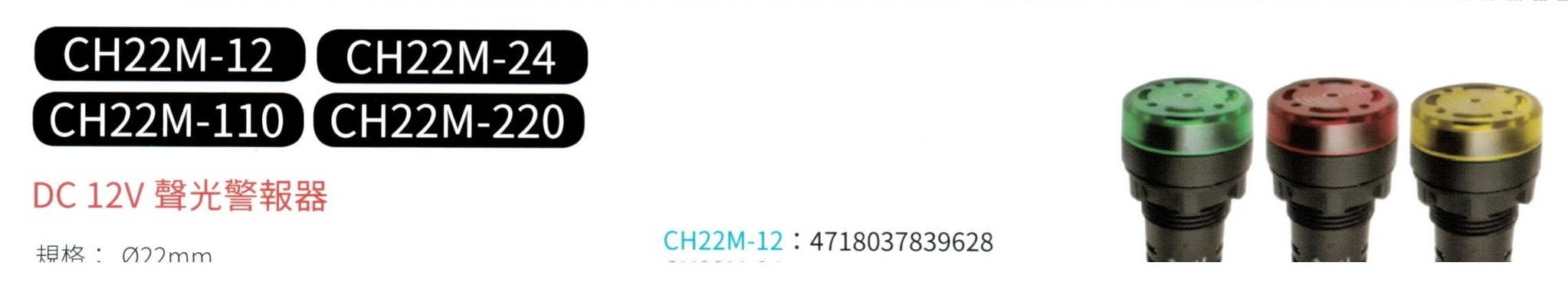 聲光警報器  CH22M