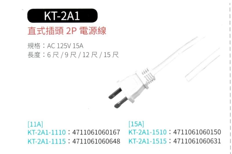 直式插頭2P電源線